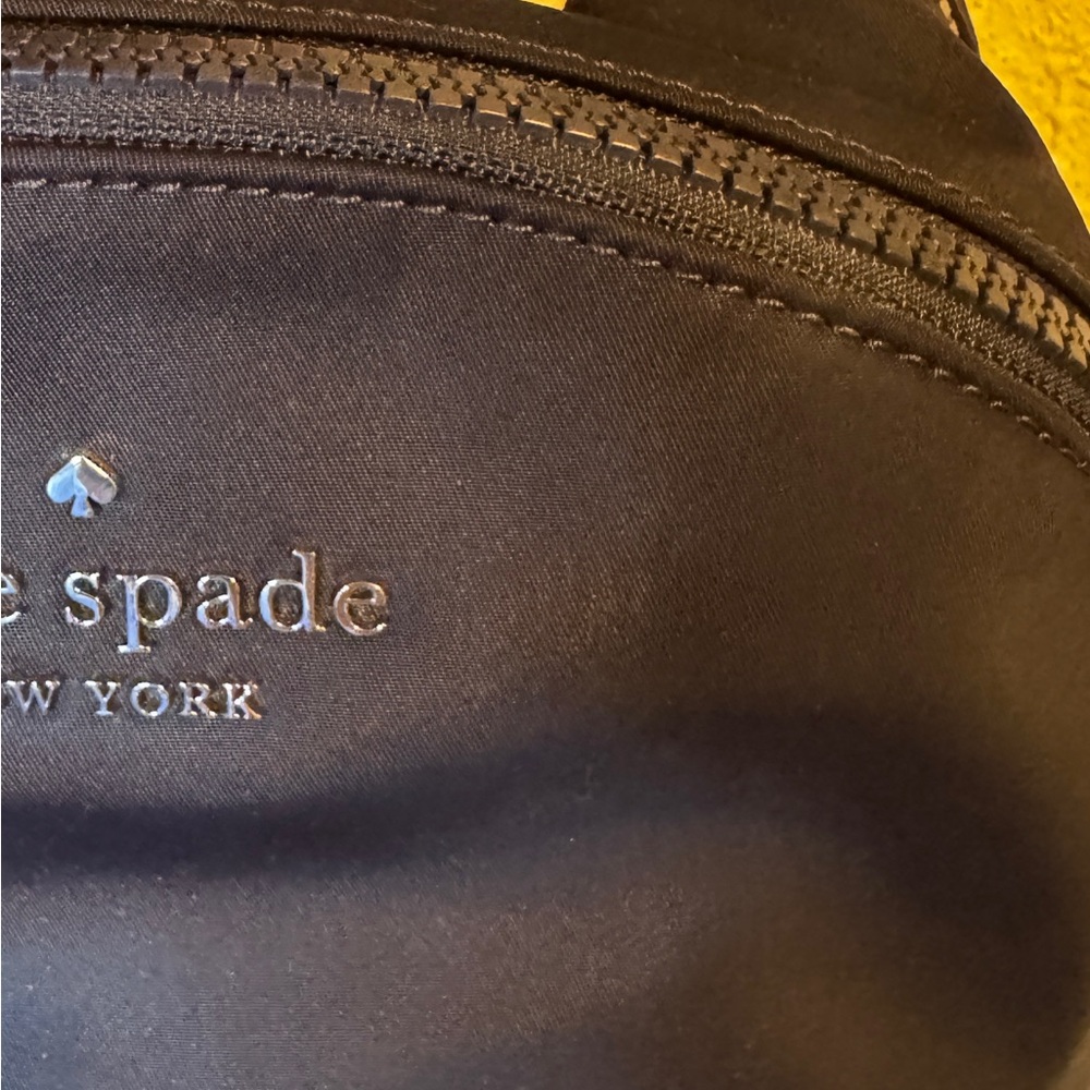 Kate Spade navy backpack silver brand logo double adjustable straps NWT ♠️ - Picture 14 of 14
